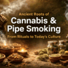 Ancient pipe used in early cannabis smoking rituals