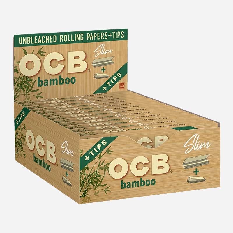 OCB Bamboo Slim Rolling Papers + Tips