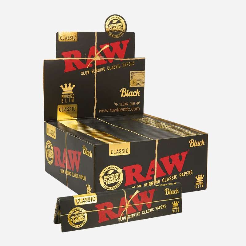 RAW Black Classic King Size Slim Rolling Papers