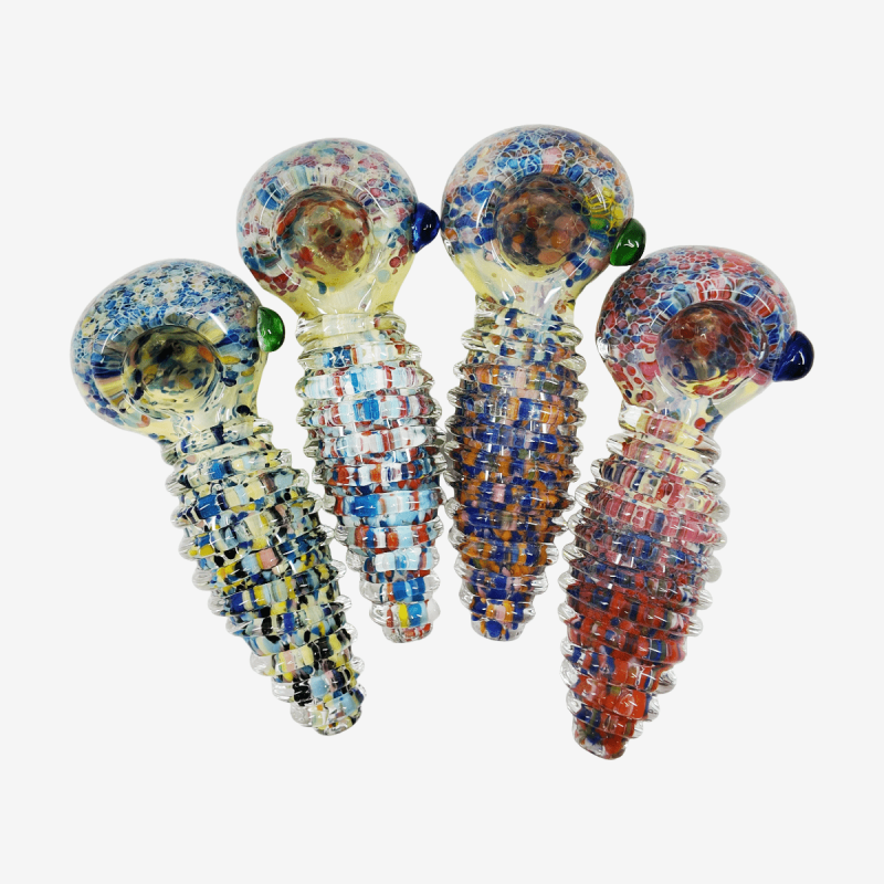 4" SPIRAL RING COLOR BURST HANDPIPE
