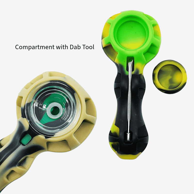4.5" SILICONE HONEYCOMB SPOON PIPE