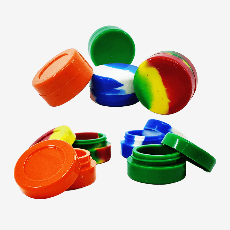 9ML MULTICOLOR SILICONE JAR [50 PIECES PER BOX.]