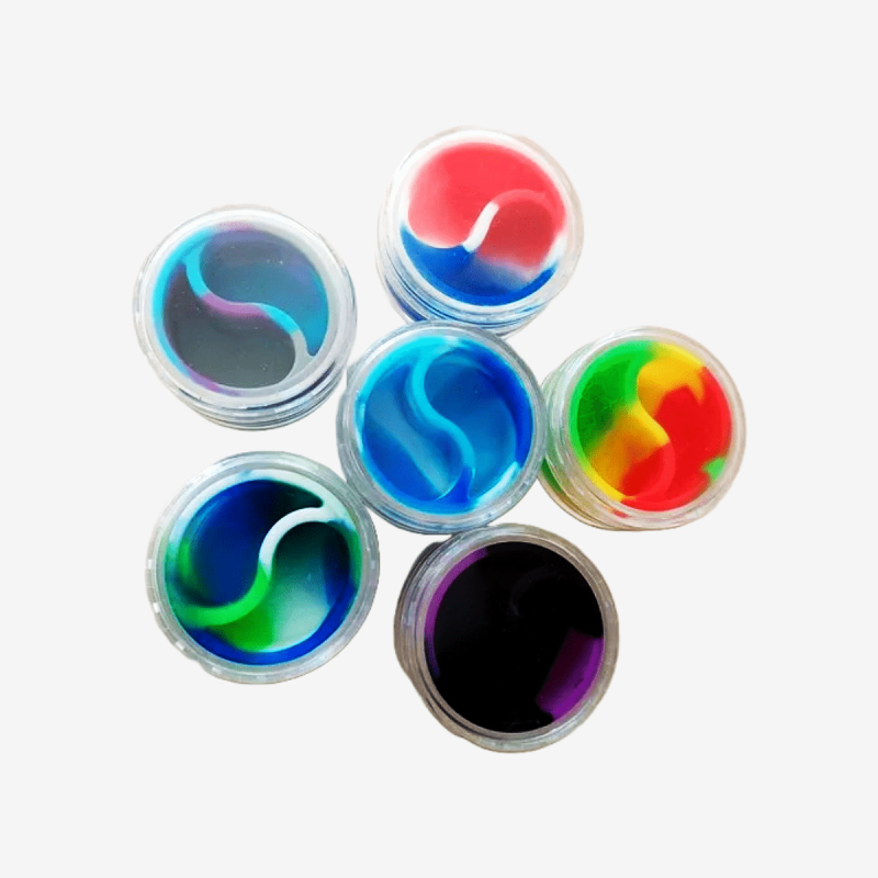 10ML SILICONE JAR WITH PLASTIC CAP [100PCS IN ONE CASE]