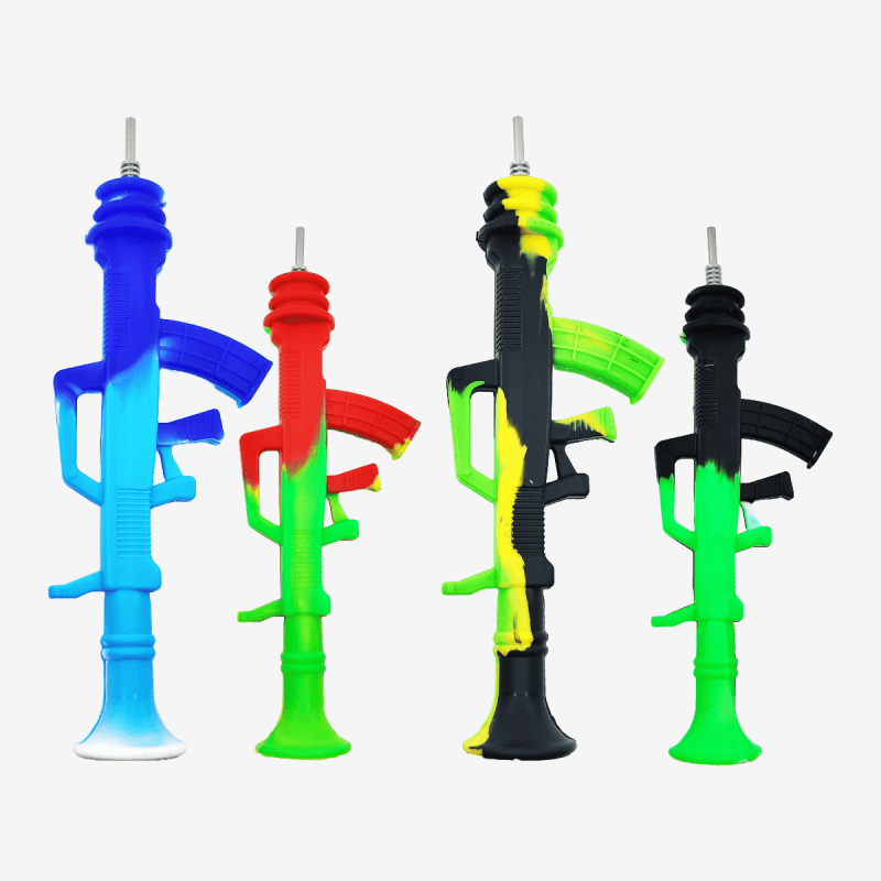 AK47 SILICONE DAB STRAW - 9.5"