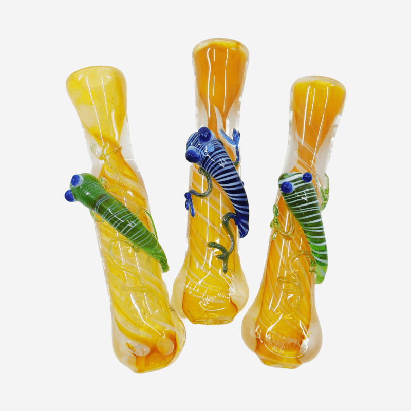 LIZARD GLASS CHILLUM | ASSORTED COLORS
