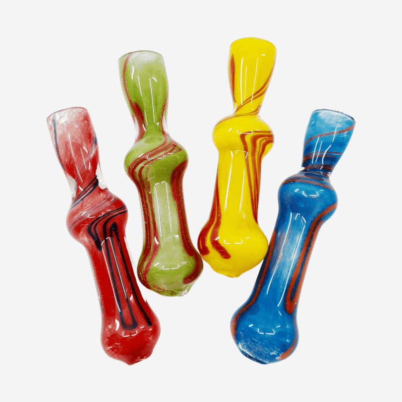 FRIT SMOKING CHILLUMS MIXED COLORS