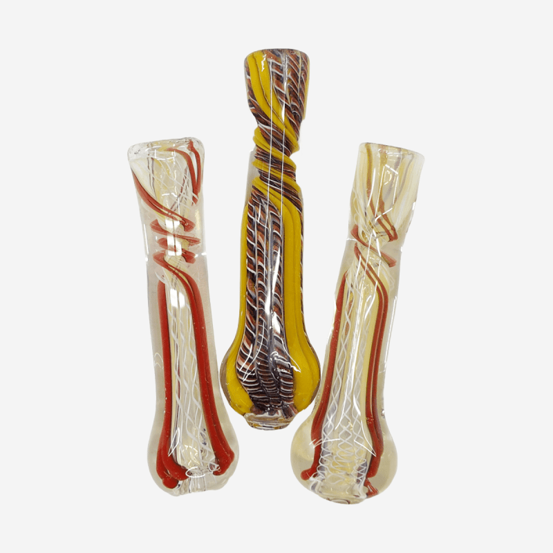 FUMED GLASS CHILLUM ASSORTED DESIGN