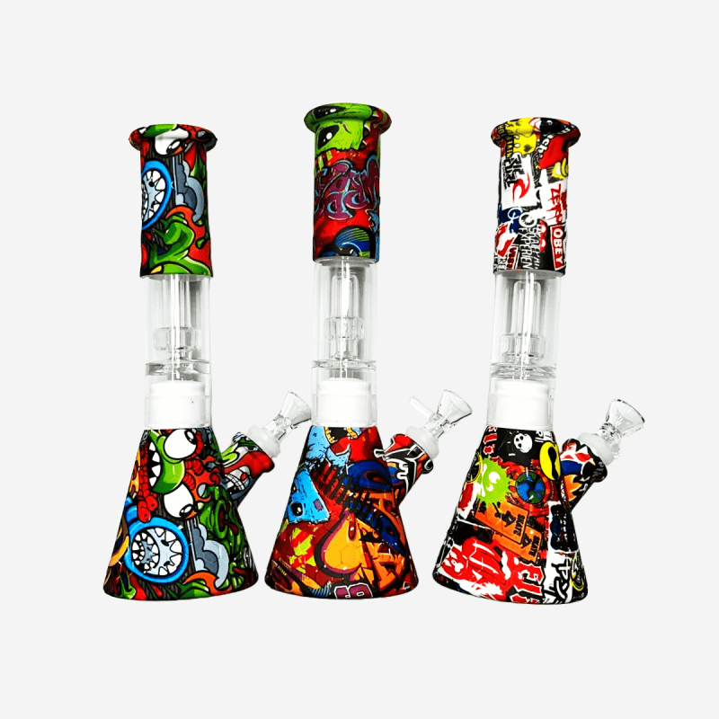 14" PERC SILICONE WATERPIPE