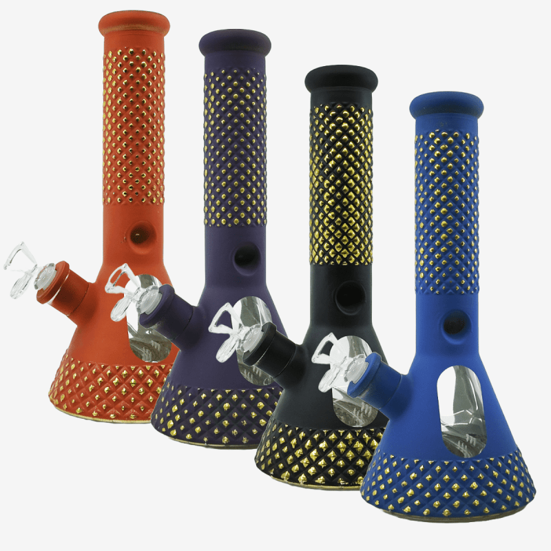 12.5" 7MM BEAKER WATER PIPE – ASSORTED COLORS